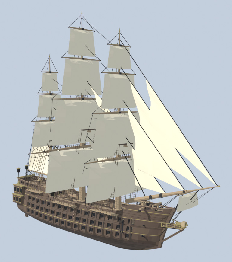 Ship of the Line 3D Model